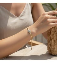 STİL İNCİSİ/XUPING JEWELRY BALIK SIRTI NAZAR BONCUKLU BİLEKLİK