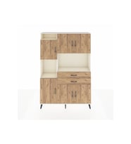 Arges Gardrop 8 Raflı 2 Çekmeceli 6 Kapaklı 132x30x195 Aytaşı-Çam