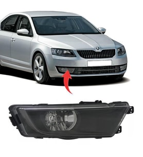 Skoda Octavia Sağ Sis Farı Siyah 2018-2024 5E0941702C