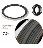 Atlas Lyon Lastik Yanağı Beyaz - Siyah Yanak 17,5Jant
