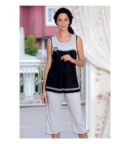 Mulvxicgy Mdyk02 Şahinler Kadın Altı Puanlı Yazlık Pijama 21549 (Mulvix)