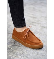 Shoetyle - Taba Süet Bağcıklı Erkek Günlük Ayakkabı 610-1004