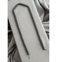 Hematit Doğal Taş Parlak Gri Papatya Rondela Kesim 6x2mm Dizi