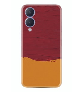 Vivo Y17s Kılıf Silikon Desen Özel Seri Sarı Kırmızı Boya 1708