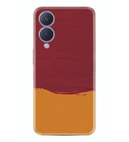 Vivo Y17s Kılıf Silikon Desen Özel Seri Sarı Kırmızı Boya 1708