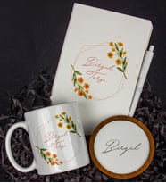 Kişiye Özel Defter Kalem Kupa Ve Bardak Altlığı Hediye Seti 103859 (Model 1)