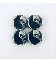 Kuru Kafa Ghost Damla Geçme Jant Göbek Kapağı 4?lü Set 55/58mm Siyah