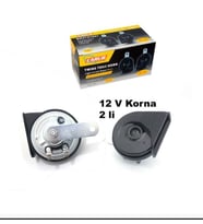 CARUB Korna 12V 2'Li Süper Dadat Çift Fişli BELGELİ (Siyah)