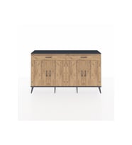 Arges Konsol 4 Raflı 2 Çekmeceli 4 Kapaklı 176x30x99 Antrasit-Çam
