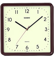 CASIO IQ-152-5DF KAHVERENGİ KARE 24,5CM DUVAR SAATİ