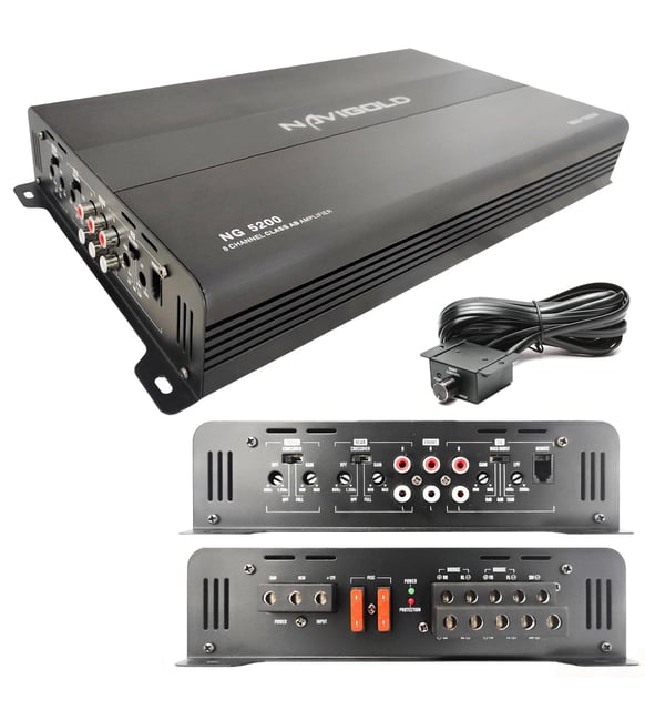 Navigold Ng-5200 Oto Anfi Stereo 3900 Watt 5 Kanal Bass Kontrol