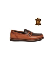 Voyager Erkek Taba Rahat Tabanlı Şık Hakiki Deri Casual Ayakkabı Loafer 5769 M