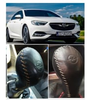 Opel Insignia A Uyumlu Vites Kılıfı El Yapımı Hakiki Deri (Kırmızı)