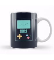 Cute Adventure Time Bmo Hello World Programmer Programming Female 01 Kupa Bardak Porselen