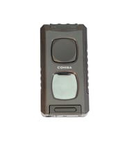 Cohiba Çift Torch Pürmüz Kesici & Delici & İğneli Kahverengi Metal Puro Çakmağı