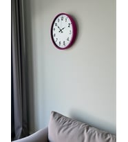 36 Cm Pembe Dekoratif Duvar Saati (Standart)