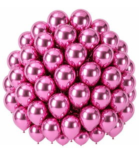 Pembe Renk Lateks krom Balon (30 cm) - 50 Adet