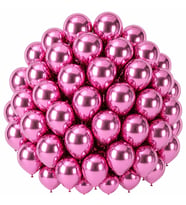Pembe Renk Lateks krom Balon (30 cm) - 50 Adet