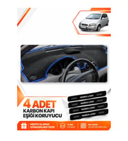 CHEVROLET KALOS (2009-2013) Uyumlu Ön Torpido Koruma Kılıfı Halısı - Siyah Mavi