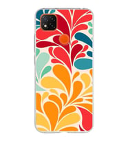 PrintiFy Xiaomi Redmi 9C ile Uyumlu 1mm Slim Fit Retro Renkler 5 Baskılı Şeffaf  Kılıf