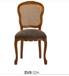 Sandalye ST 19761 Zus 2141 HASIR SIRT Model Kayın Oyma Çizgi Ayak Kahvereng Döşem