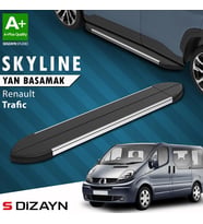S-Dizayn Renault Trafic 2 Kısa Şase Skyline Krom Yan Basamak 223 Cm 2001-2014 A+ Kalite