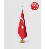 Türk Makam Bayrağı - Saçaksız Gold Set