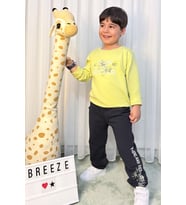 Breeze Erkek Çocuk Eşofman Takımı Yazı Baskılı 4-8 Yaş, Fıstık Yeşili