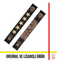 Galatasaray Lisanslı 5 Yıldızlı Gerçekleri Tarih Yazar Şal Atkı (Siyah)