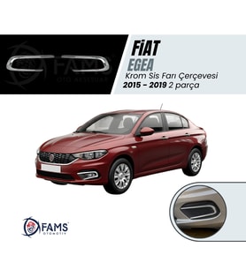 Fiat Egea Krom Sis Farı Çerçevesi 2015-2019 Paslanmaz Çelik