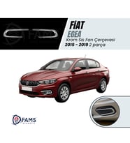 Fiat Egea Krom Sis Farı Çerçevesi 2015-2019 Paslanmaz Çelik