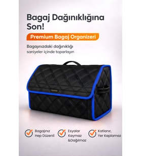 Bagaj Çantası Oto Bagaj Organizer Çift Kat Deri Su Geçirmez Kaymaz Katlanır Araç Düzenleyici
