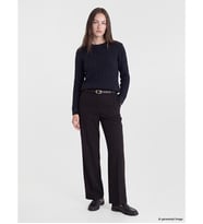 LCW Modest Siyah Beli Kemerli Kadın Pantolon