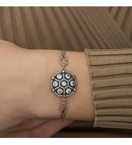 Gümüş Rose Elmas Montür Bileklik