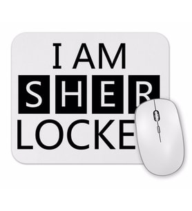 I Am Sher Locked Sherlock Holmes Gun Mouse Pad
