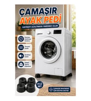4’lü Kauçuk Çamaşır Makinesi Ayak Pedi – Kaymayı Azaltmaya Yardımcı