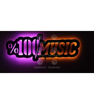 100Music Led Işıklı Tablo