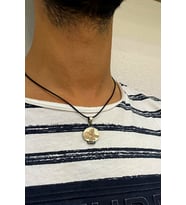 Osmanlı Tuğra İşlemeli Gümüş Erkek Kolye