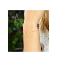 AZURİS 925 AYAR GÜMÜŞ ÜÇ BOYUTLU HARF BİLEKLİK (Gold)
