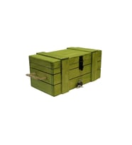 TUNS WOODS İSME ÖZEL Yeşil Ahşap Kilitli Kutu Anı Kutusu Hediye Kutusu Saklama Kutusu Çok Amaçlı Ahşap Kutu 27X 14CM
