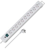 Brennenstuhl Premium-Line Serisi 10 Soketli 3 Metre 5 Kablolu Anahtarlı Uzatma Priz Beyaz