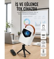 Projeksiyon Ev Sineması Bluetooth 4k HD Kaliteli Görüntü Kumandalı