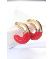 CCB Kırmızı Gold Çift Renk Küpe 5886 - EEEEEE8339-3546