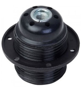 E27 Siyah Dişli Vidalı Duy 3 Adet 1100