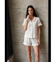 Night Kadın V Yaka Comfort Fit Pijama Takımı