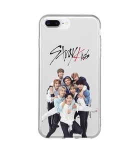 Iphone 7 Plus ve 8 Plus Uyumlu Stray Kids Tasarımlı Şeffaf Telefon Kılıfı