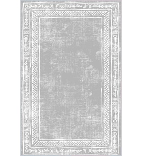 Eliana Home Baskılı, Yıkanabilir Kaymaz Taban Salon Halısı LNA1003 100x150 cm (Gri)