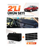 e-biz BMW 3.20i (E36) AIRBAGSİZ (1990-2000) Uyumlu Torpido Örtüsü + Tay Tüyü Çanta - Siyah - BM013