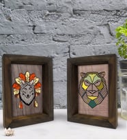 Bk Gift Dekoratif 2'li Doğal Masif Ahşap Çerçeve 15x20cm-71 (Beyaz)