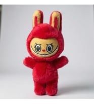 Mini Tavşan Kostümlü Labubu Peluş Oyuncak (Kırmızı)